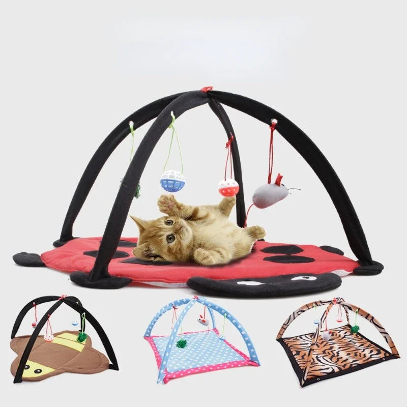 Portable Foldable Cat Tent - Funny Pet Activity Play Bed & Mat