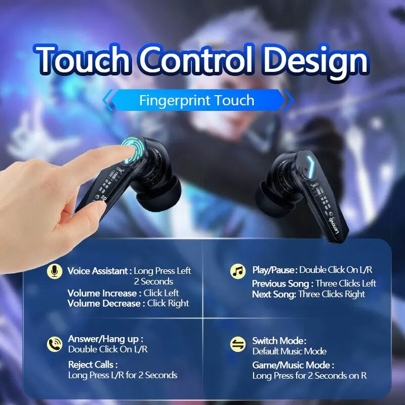 Lenovo GM2 Pro Bluetooth 5.3 Earphones Sports Headset Wireless In-Ear Gaming Low Latency Dual Mode Music Headphones New - Image 7