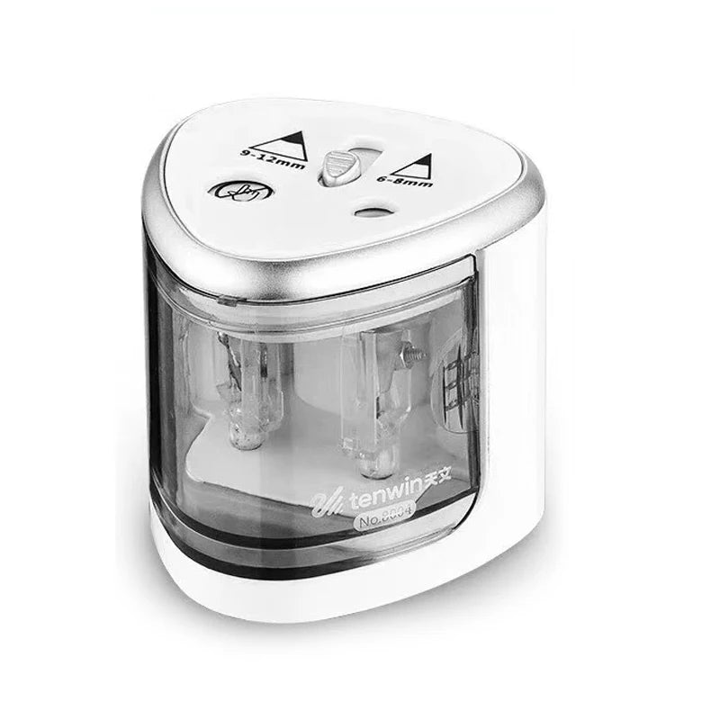 Tenwin New Two-hole Electric Automatic Pencil Sharpener Switch Pencil Sharpener Home Office School Supplies Stationery Art - Image 2
