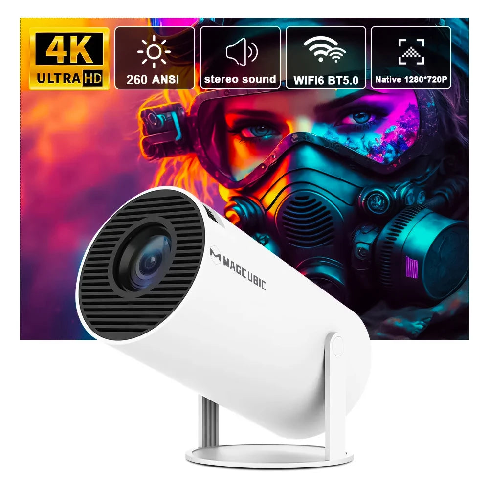 Transpeed 4K Wifi6 Projector Android 11 260 ANSI Dual WIFI Allwinner H713 BT5.0 1280*720P Home Cinema Outdoor portable HY300 Pro - Image 2